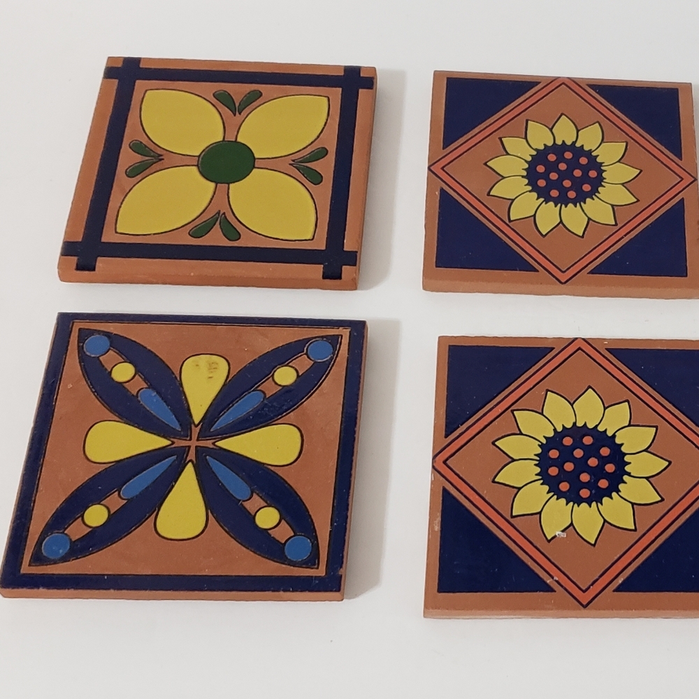 Tile Coaster Set of 6 Sunflowers